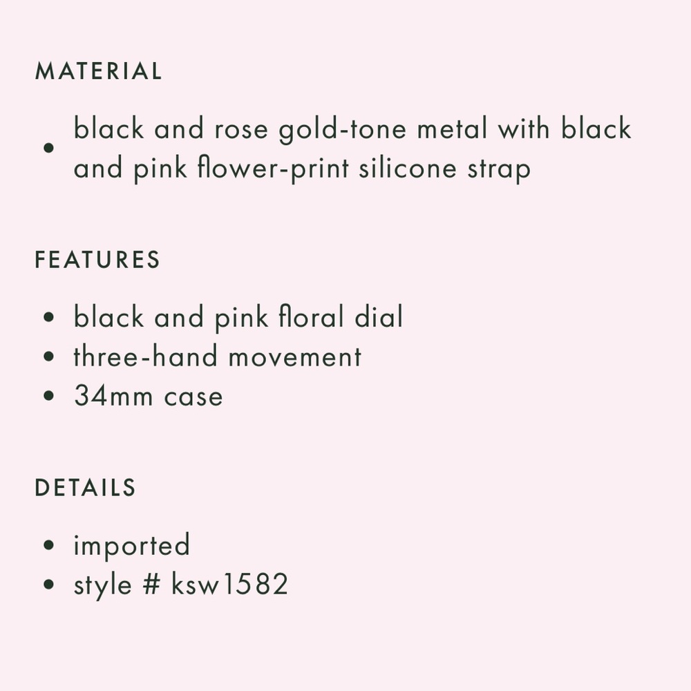 kate spade ♠️ park row flower-print silicone watch - Picture 7 of 7